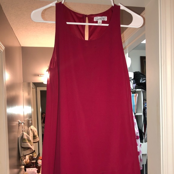 Speechless Dresses & Skirts - Burgundy/Red Dress with Lace Details on bottom